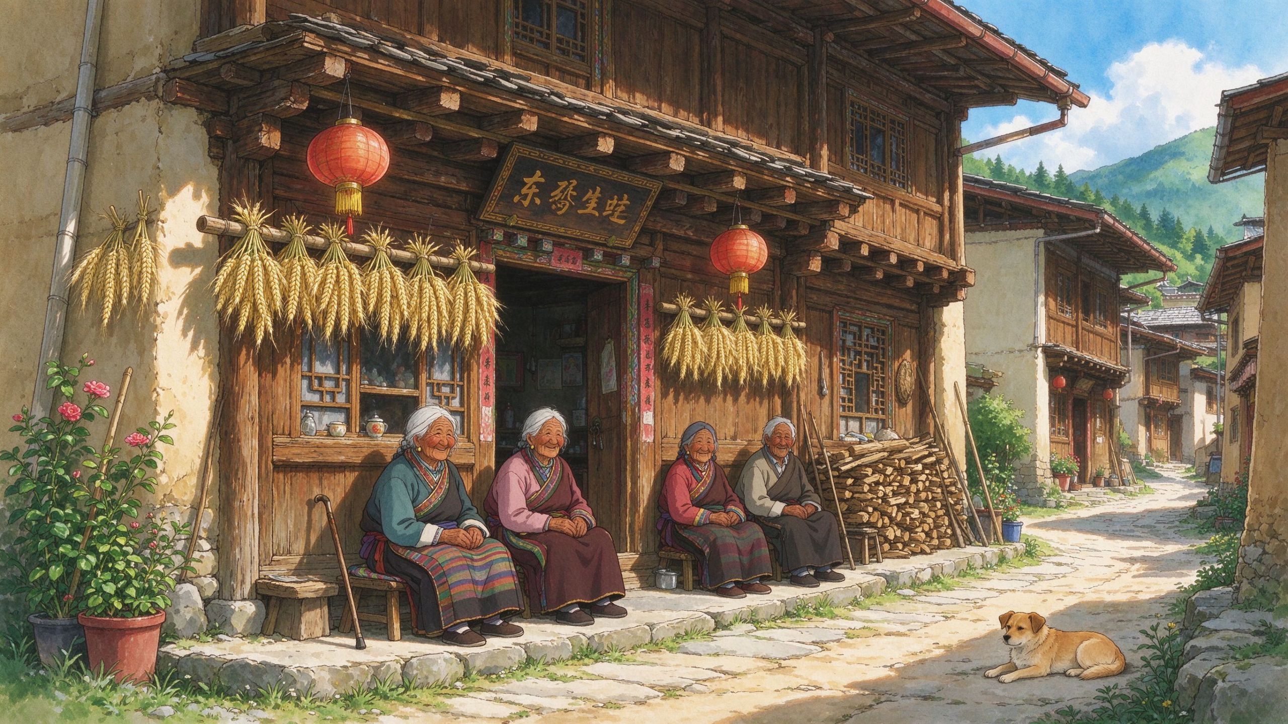 扎尕那东哇村街巷