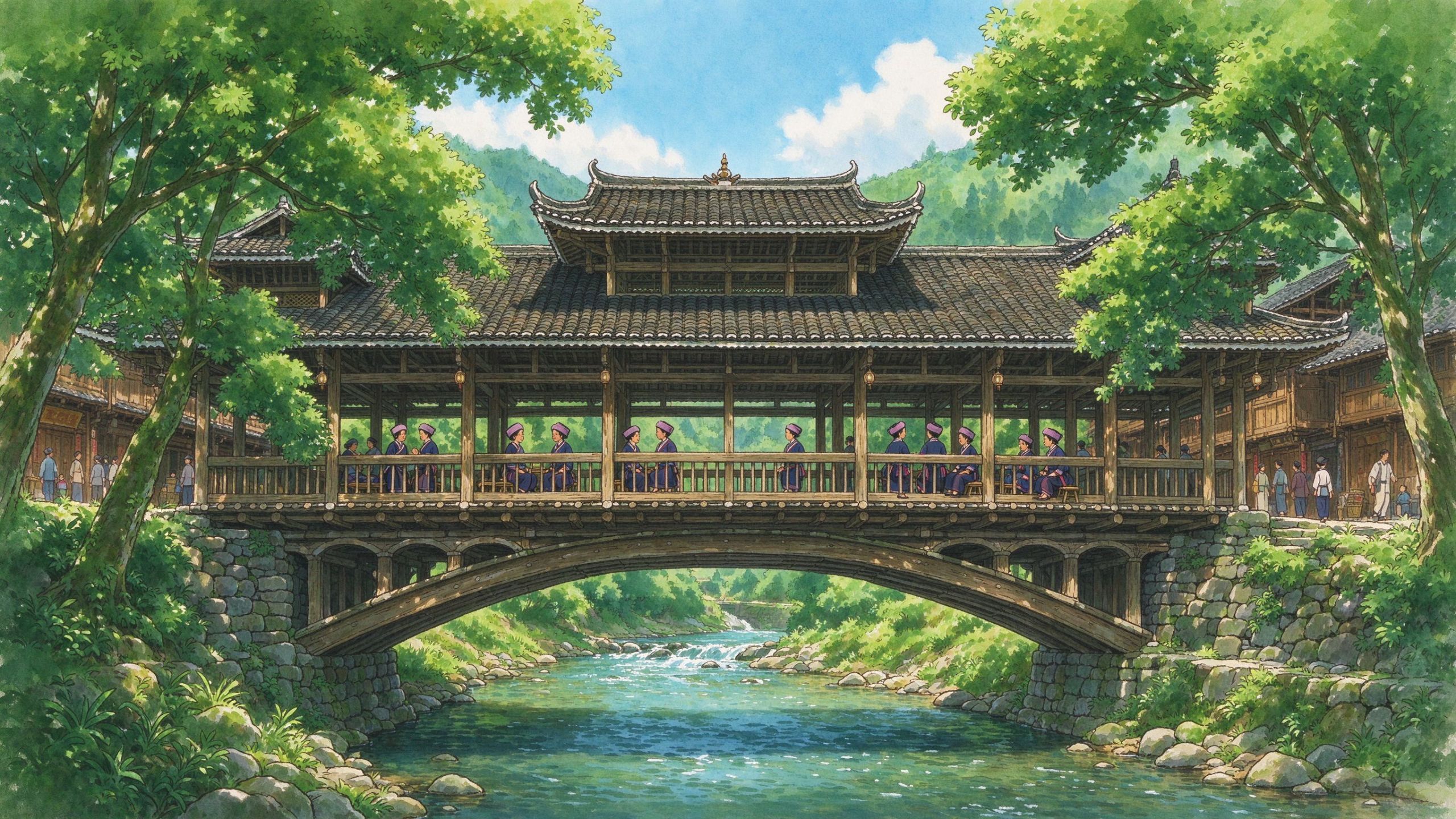 侗寨风雨桥