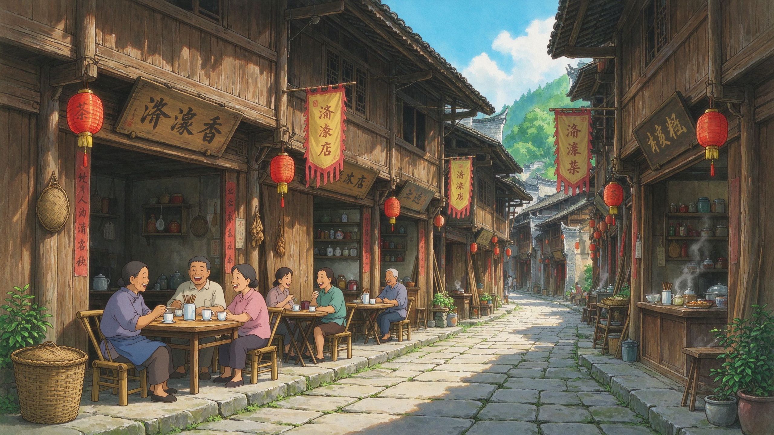 濯水古镇青石板老街