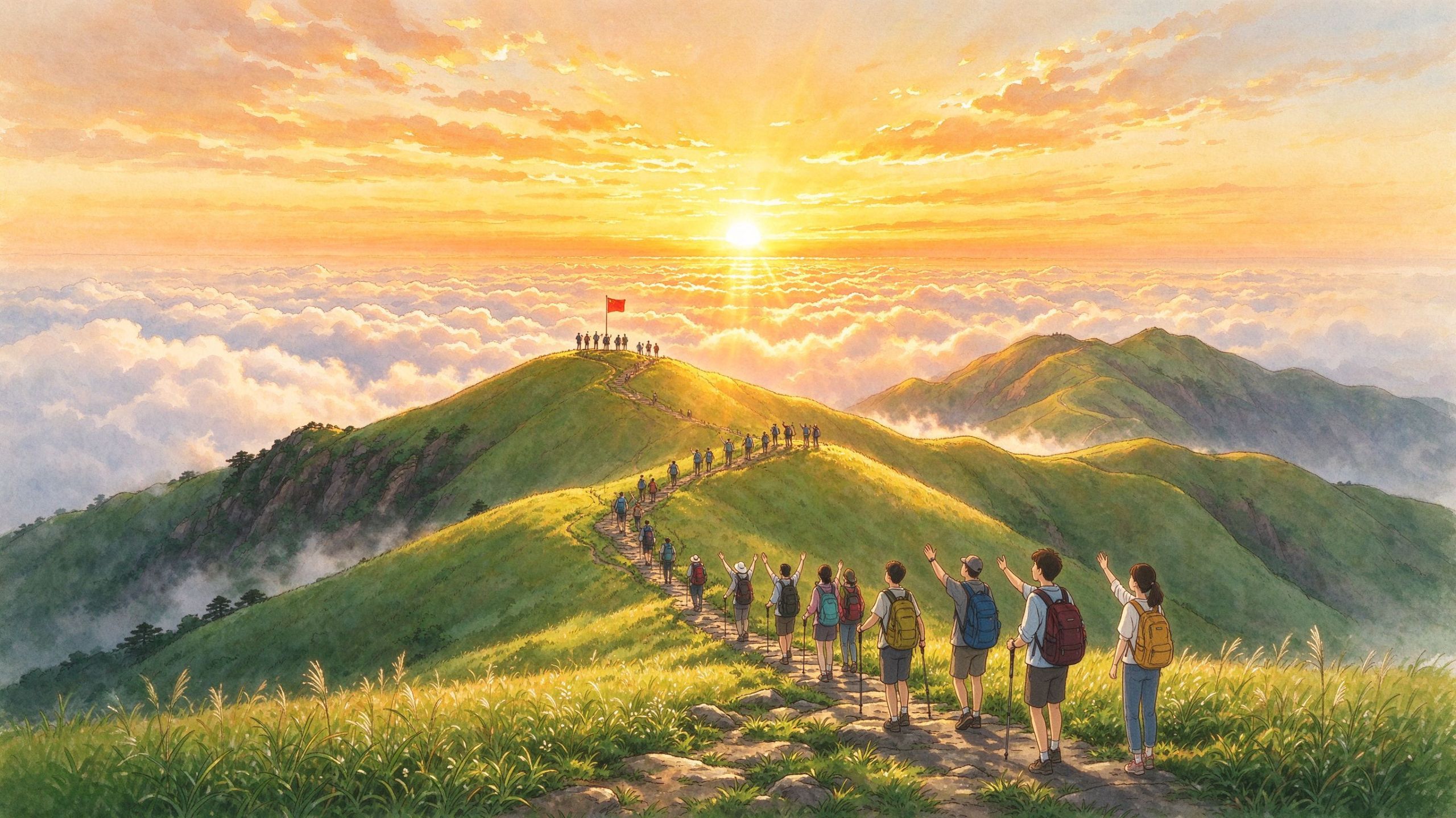 武功山金顶日出