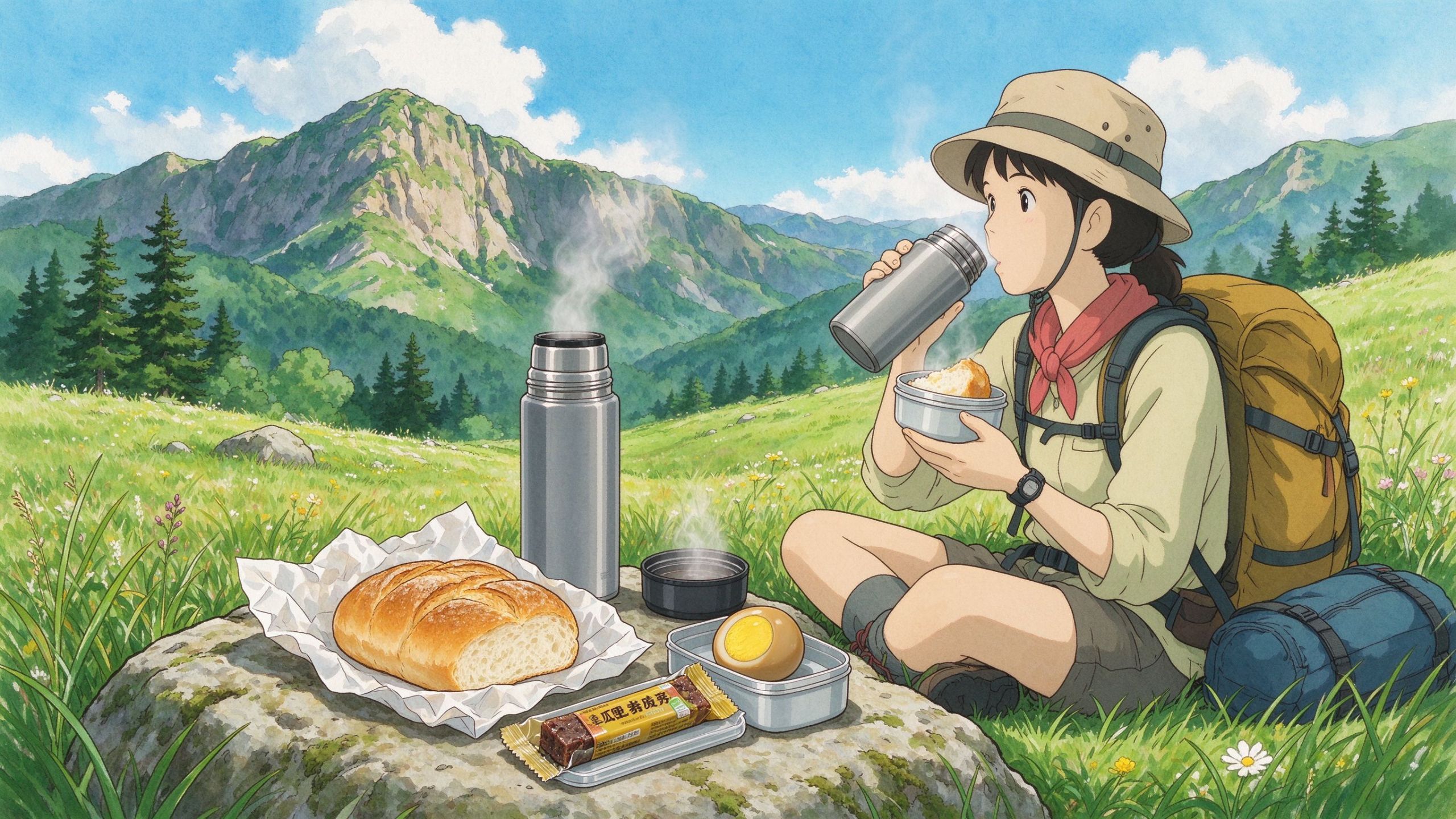 武功山徒步路餐