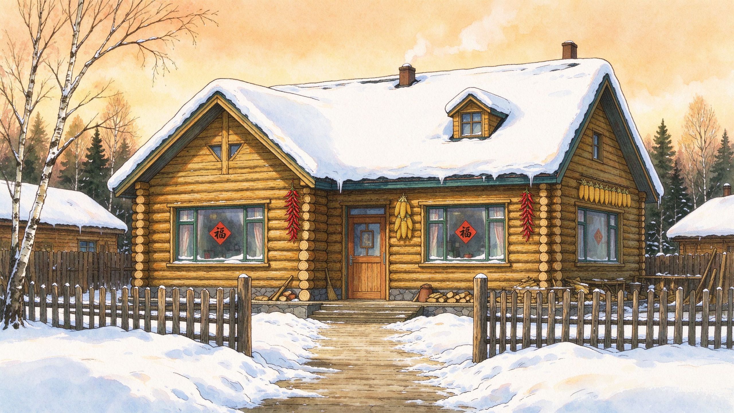 北极村木刻楞小屋
