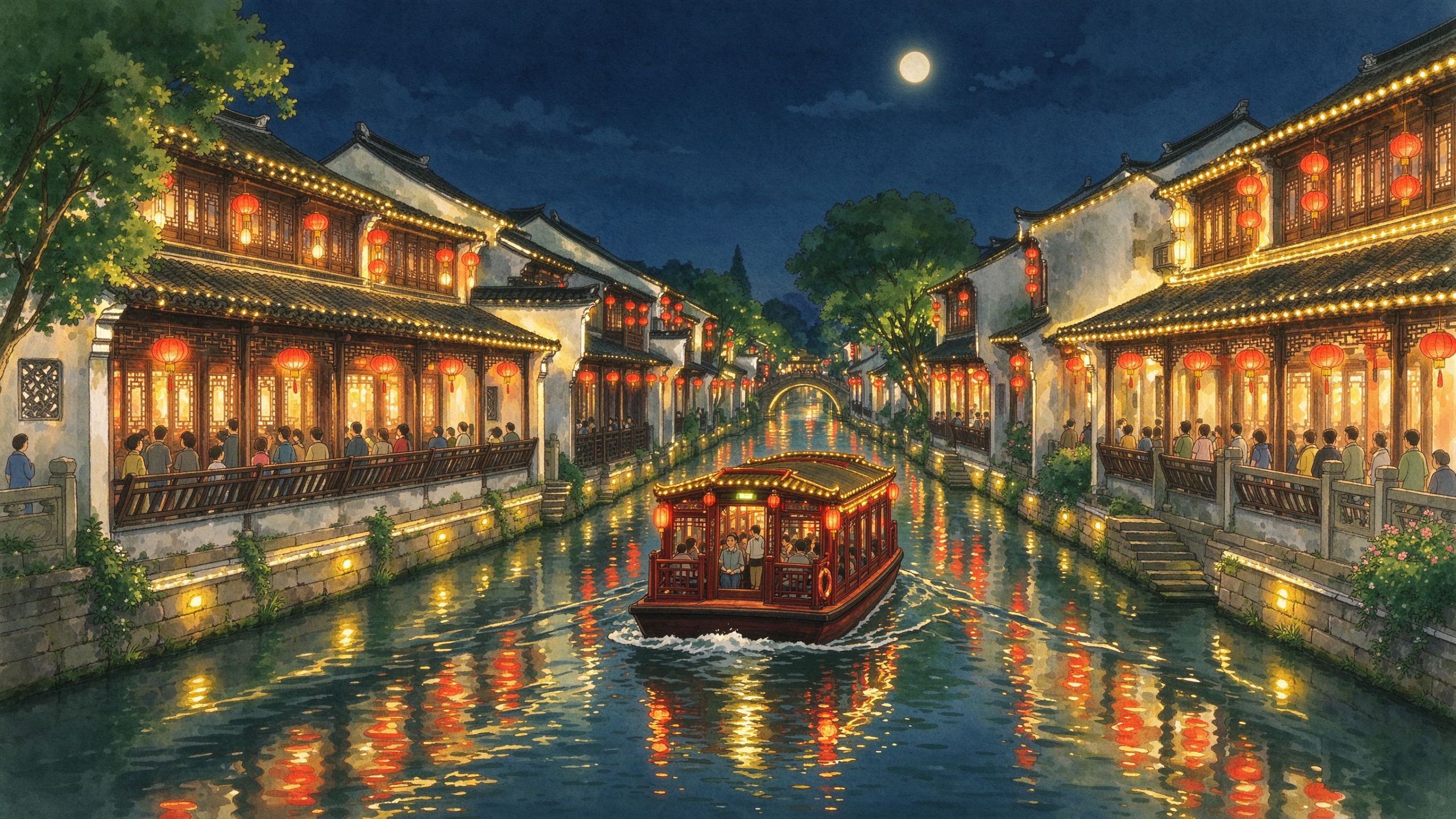扬州古运河夜游
