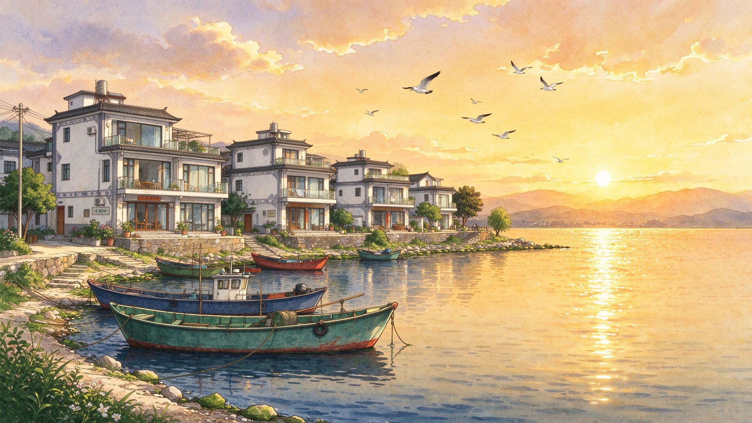 大理挖色海边