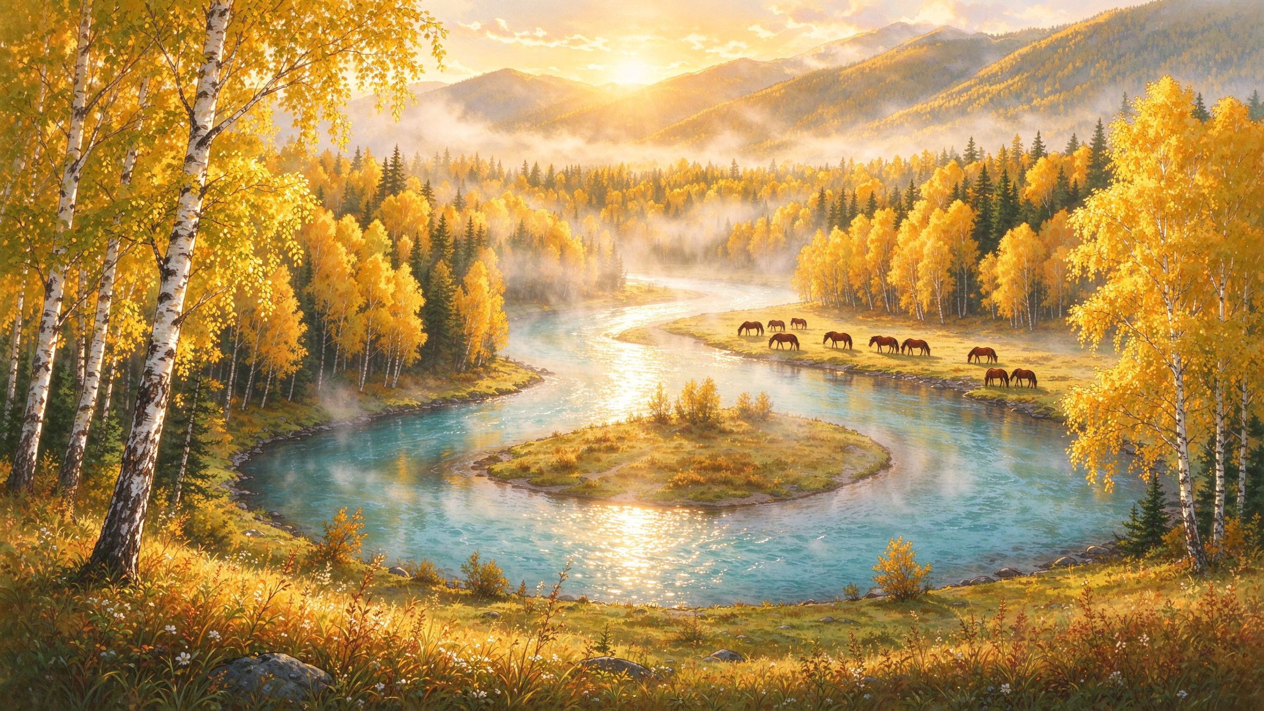 喀纳斯景区实景