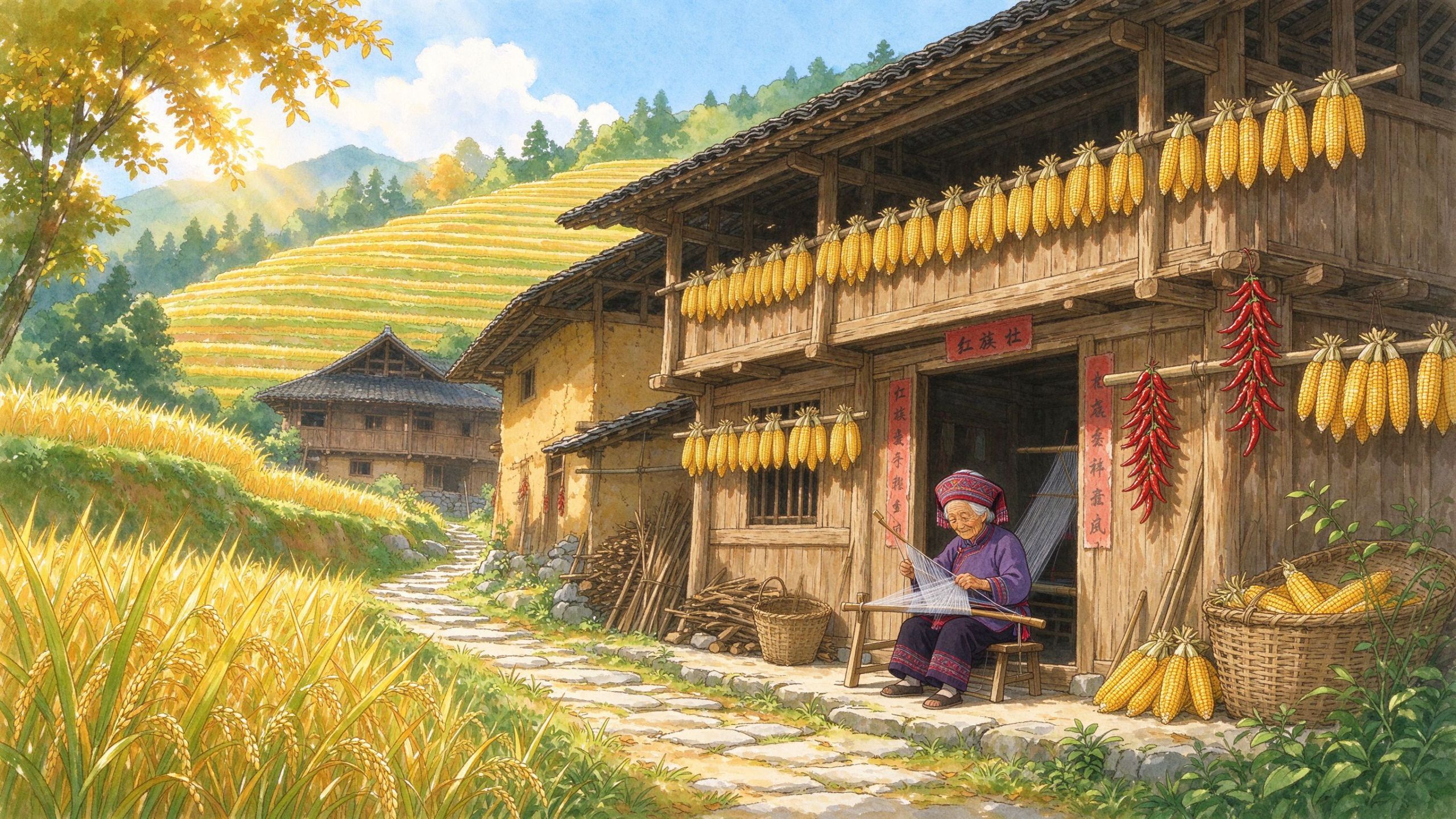 龙脊梯田景区风景
