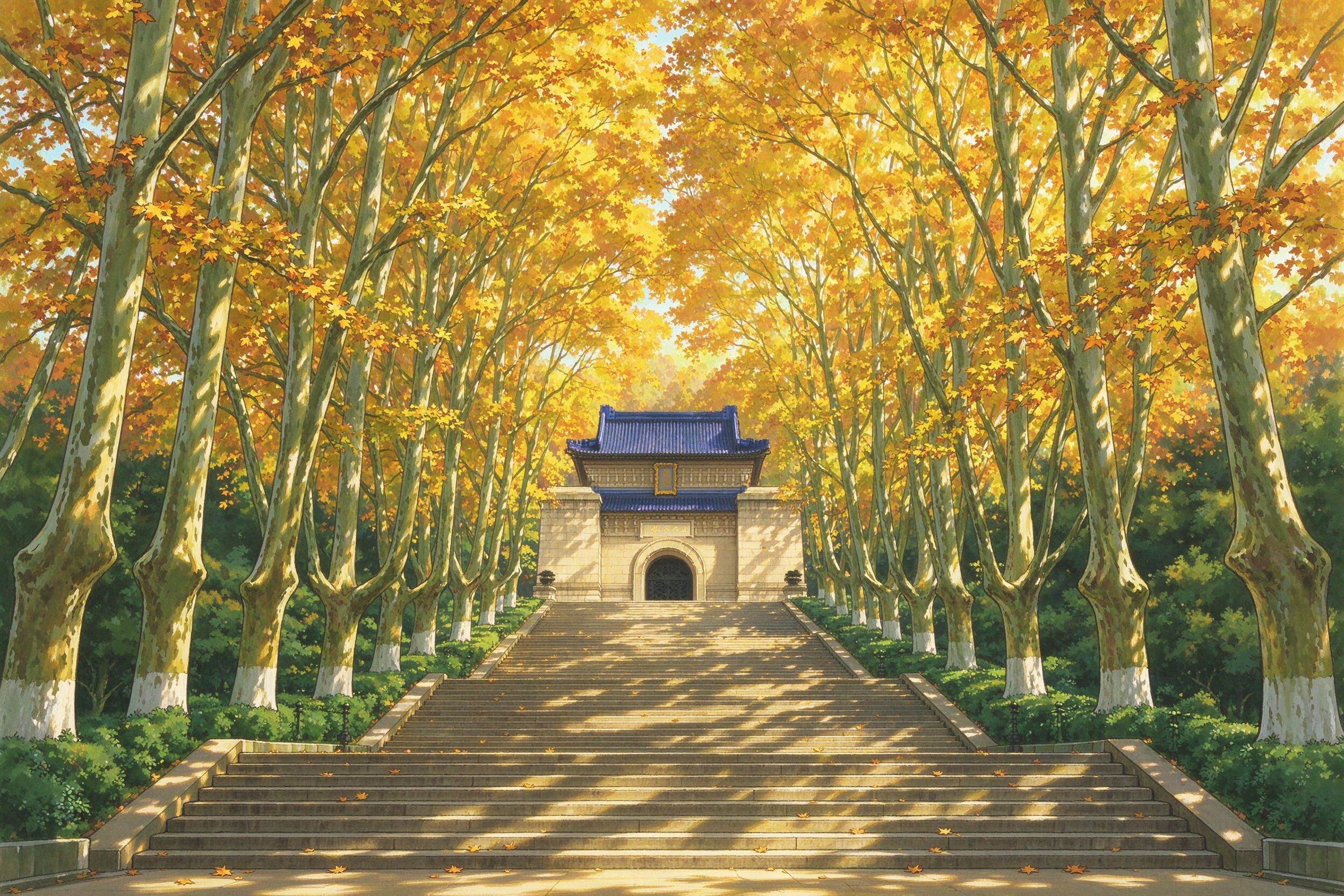 南京中山陵梧桐大道