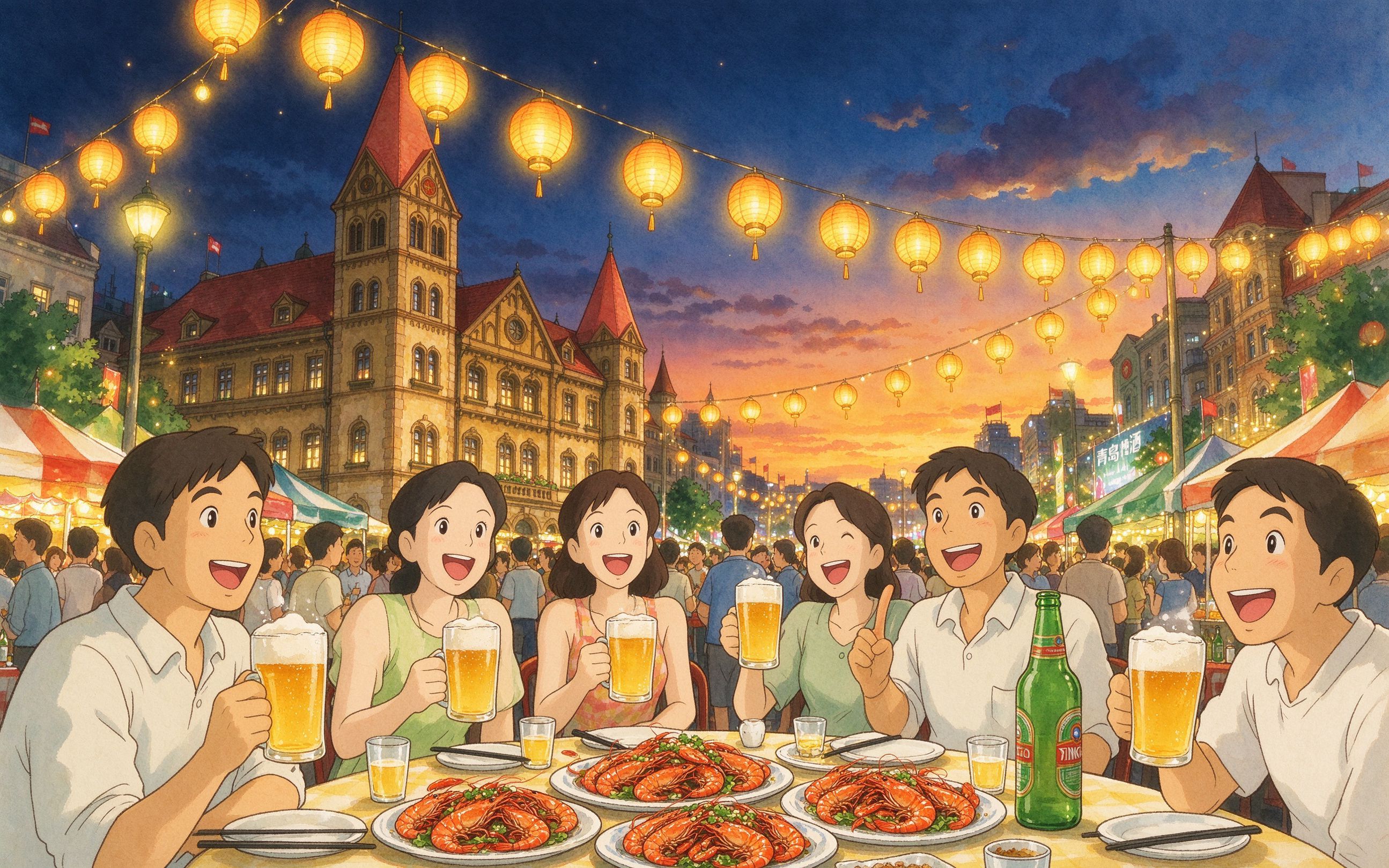 啤酒节夜晚