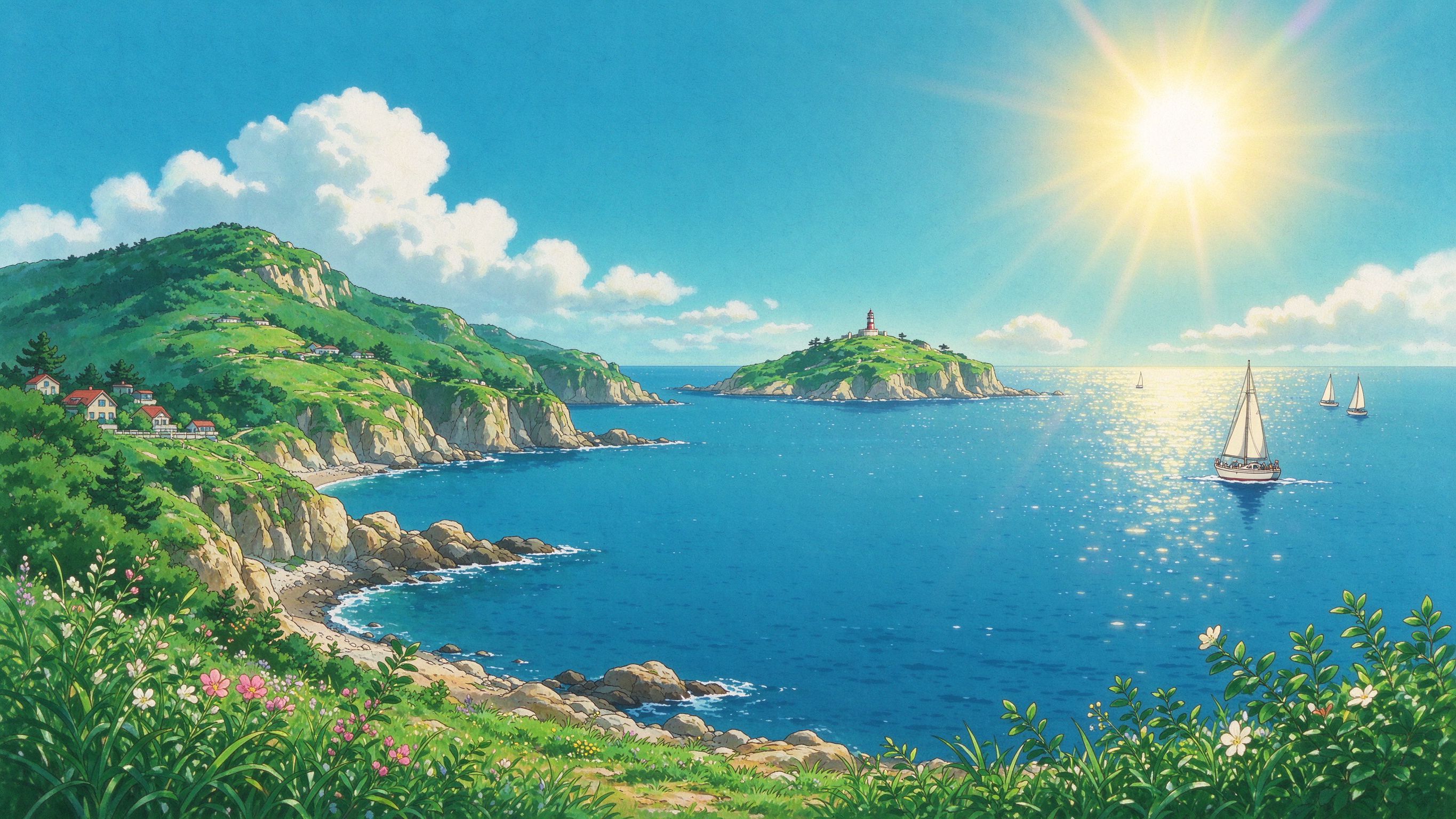 威海碧海海岸线（网友投稿插画）