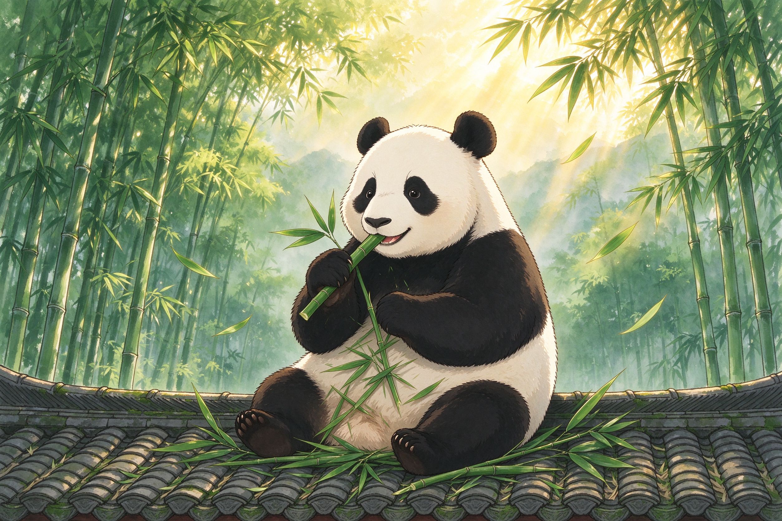 成都旅行插画