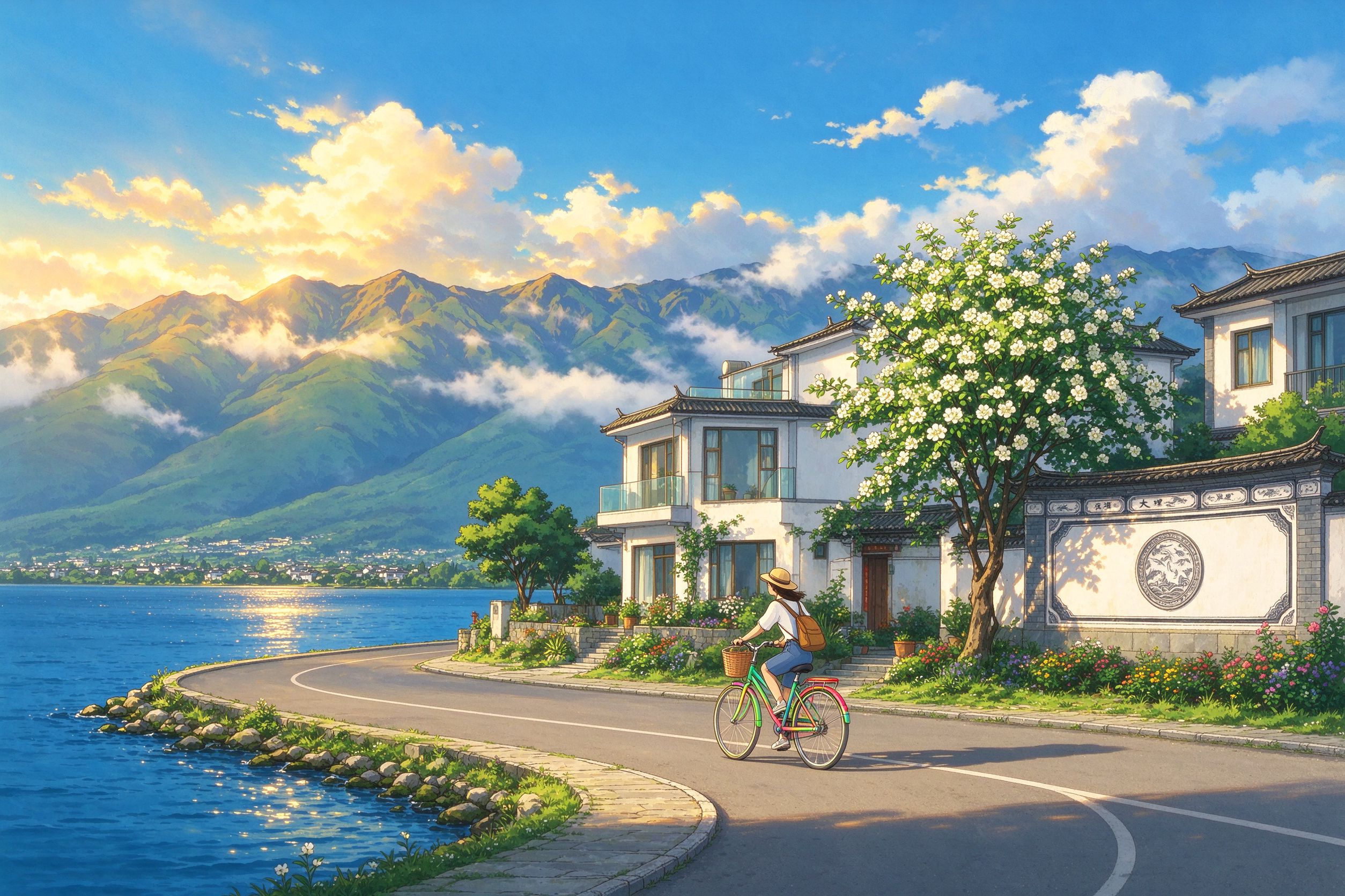 大理旅行插画