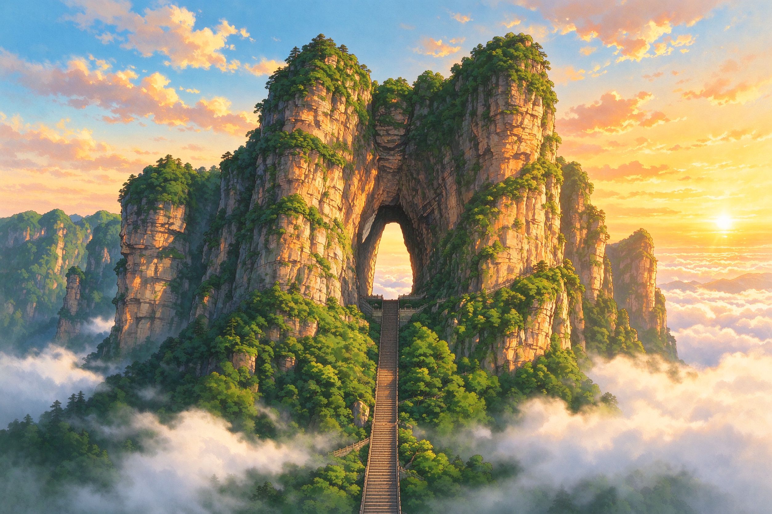 张家界旅行插画