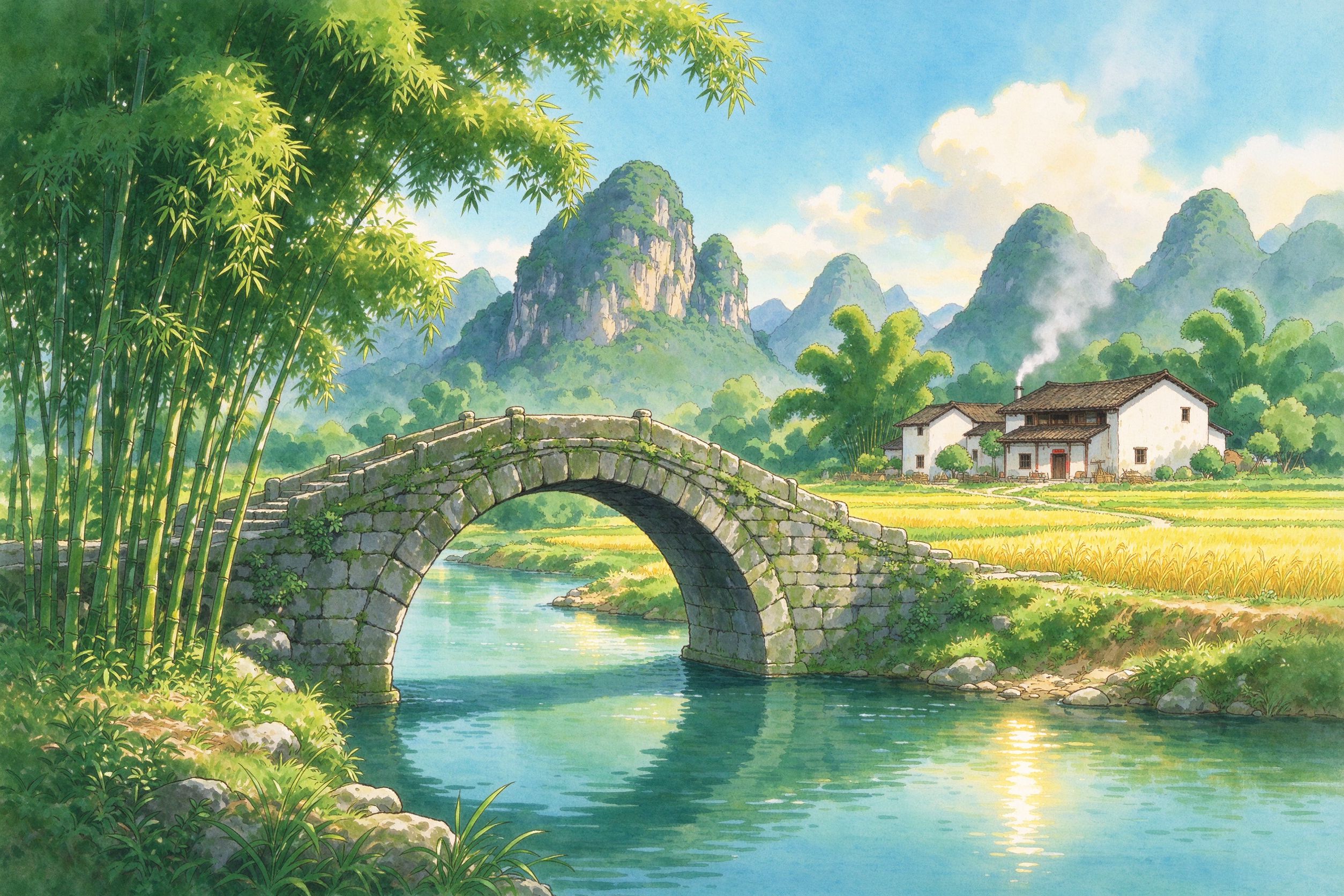 桂林旅行插画