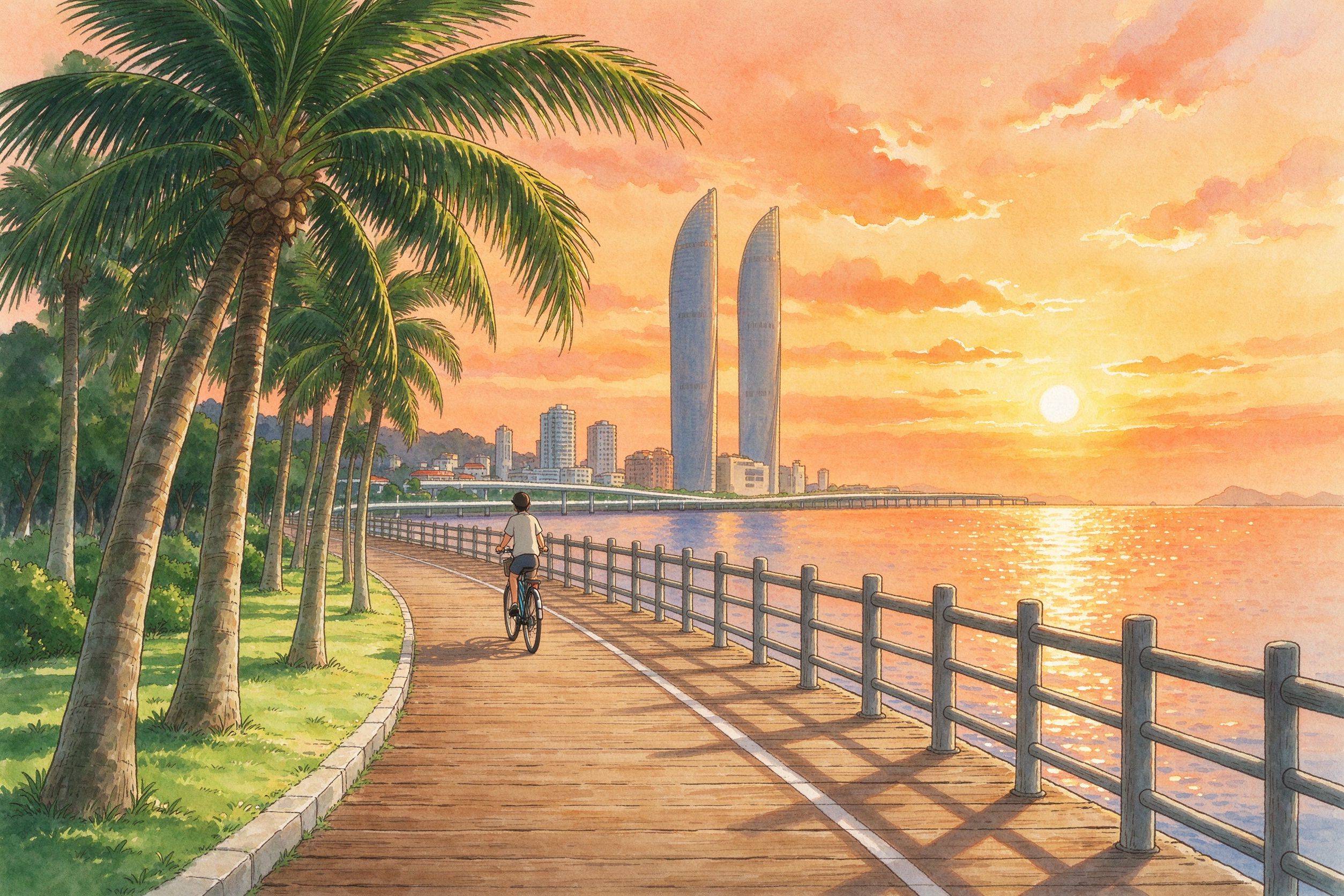 厦门旅行插画