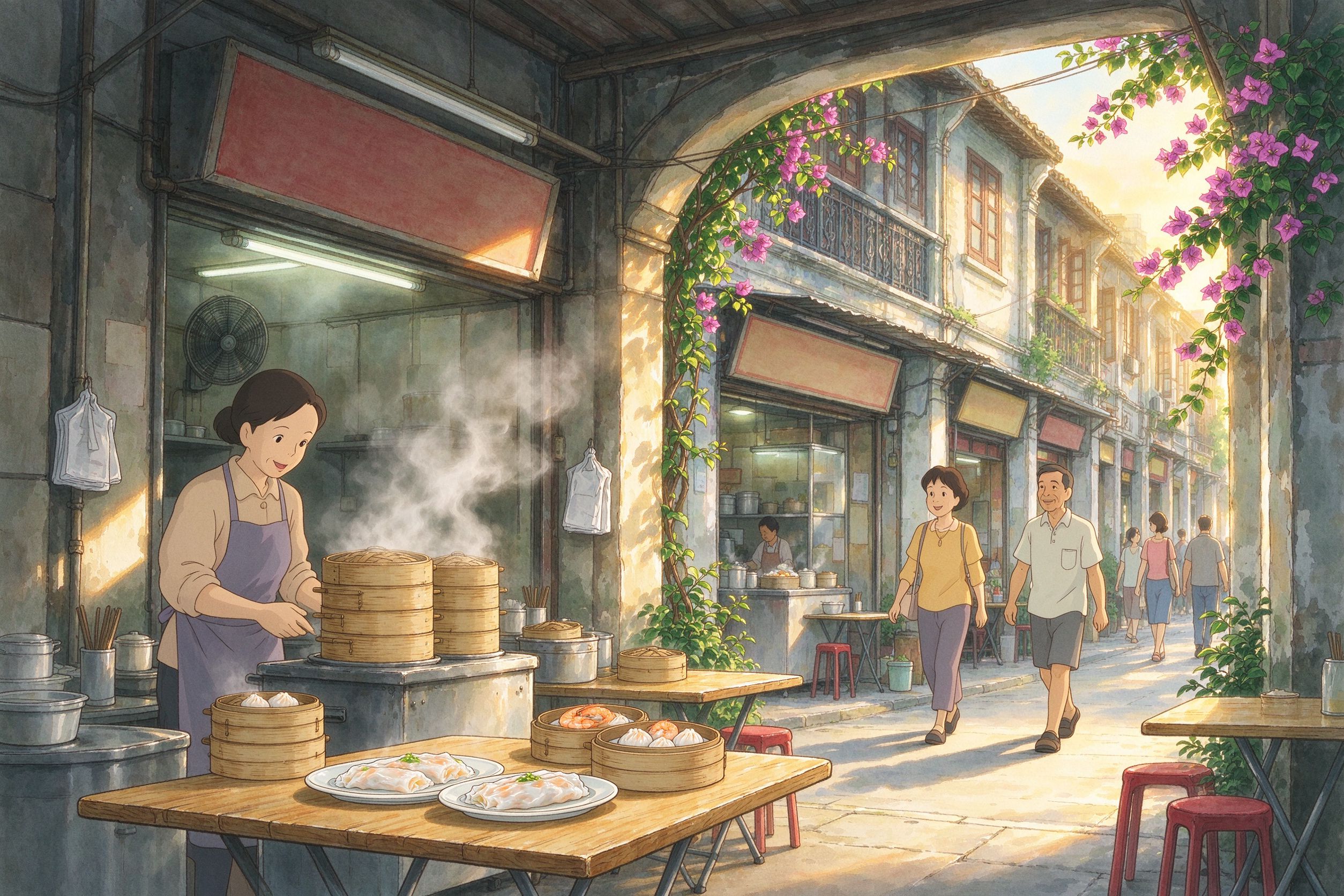 广州旅行插画