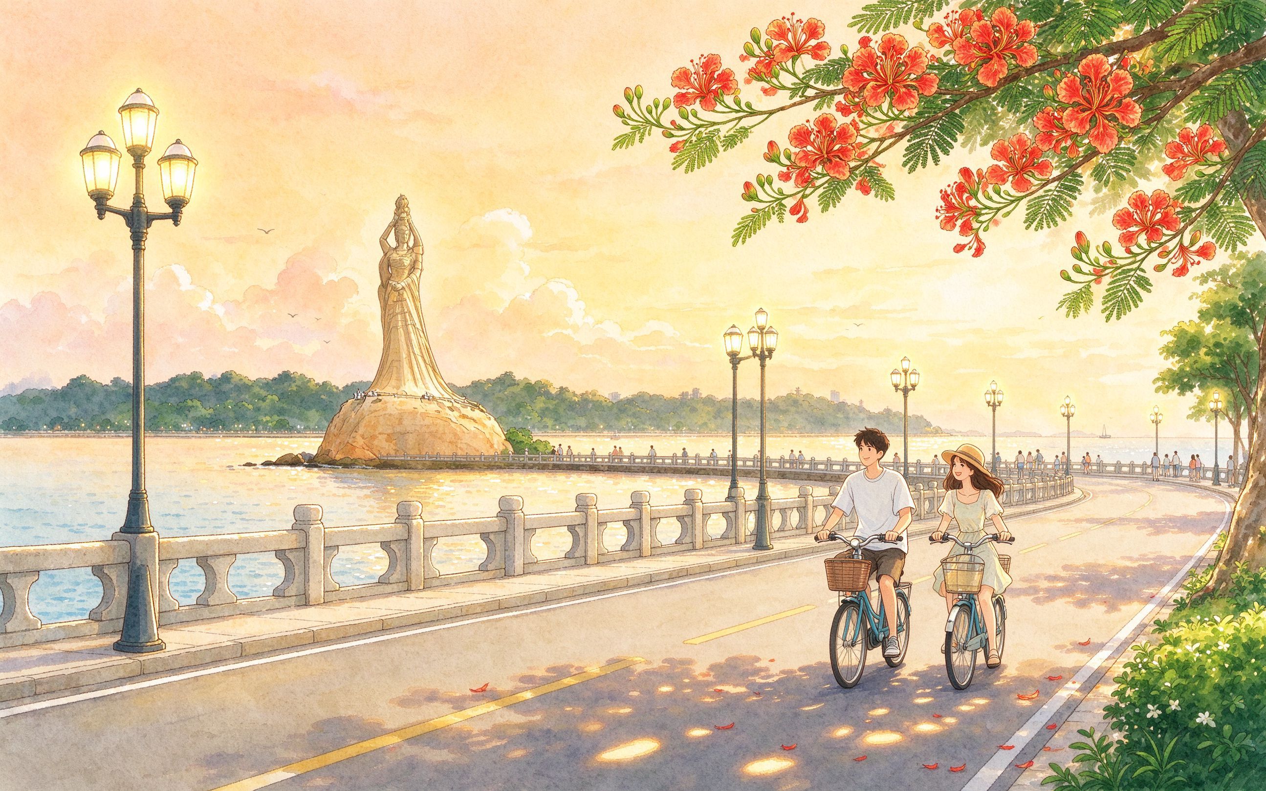珠海情侣路骑行