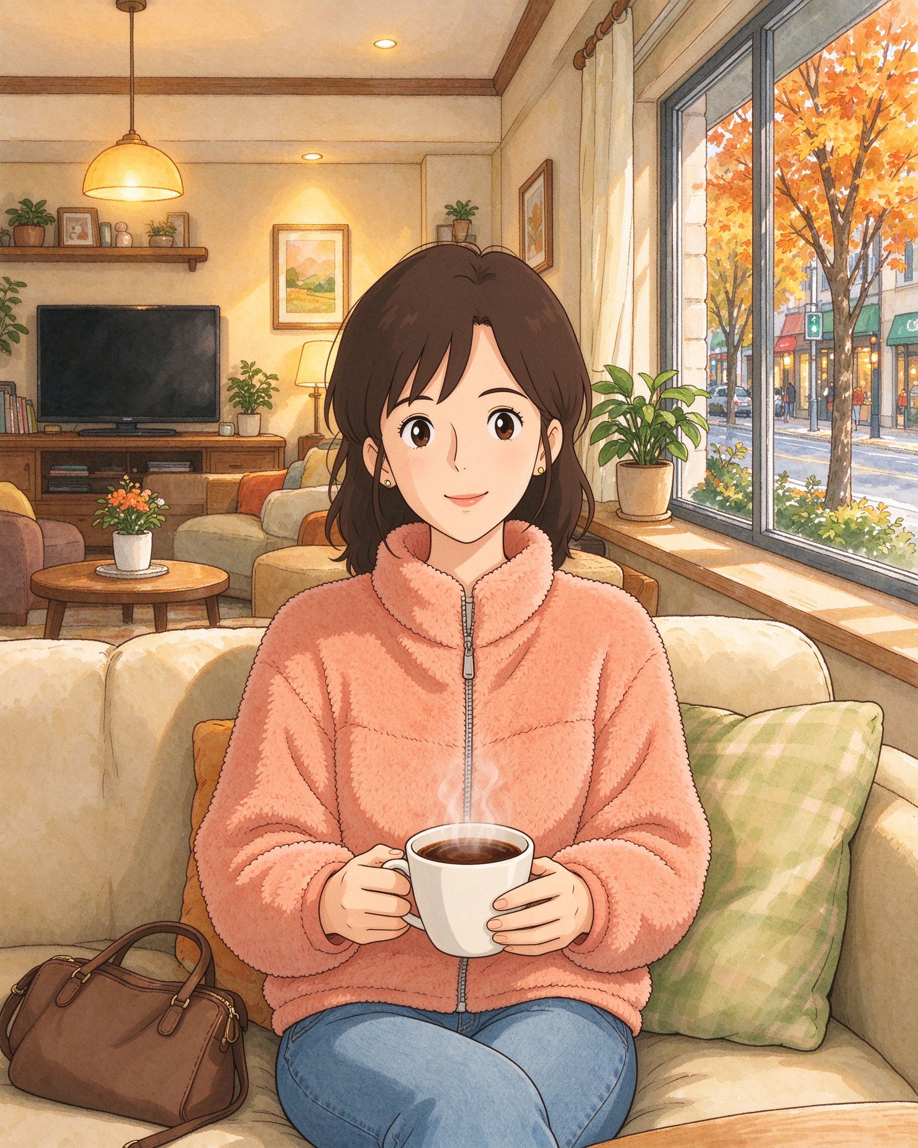 珊瑚绒居家外套