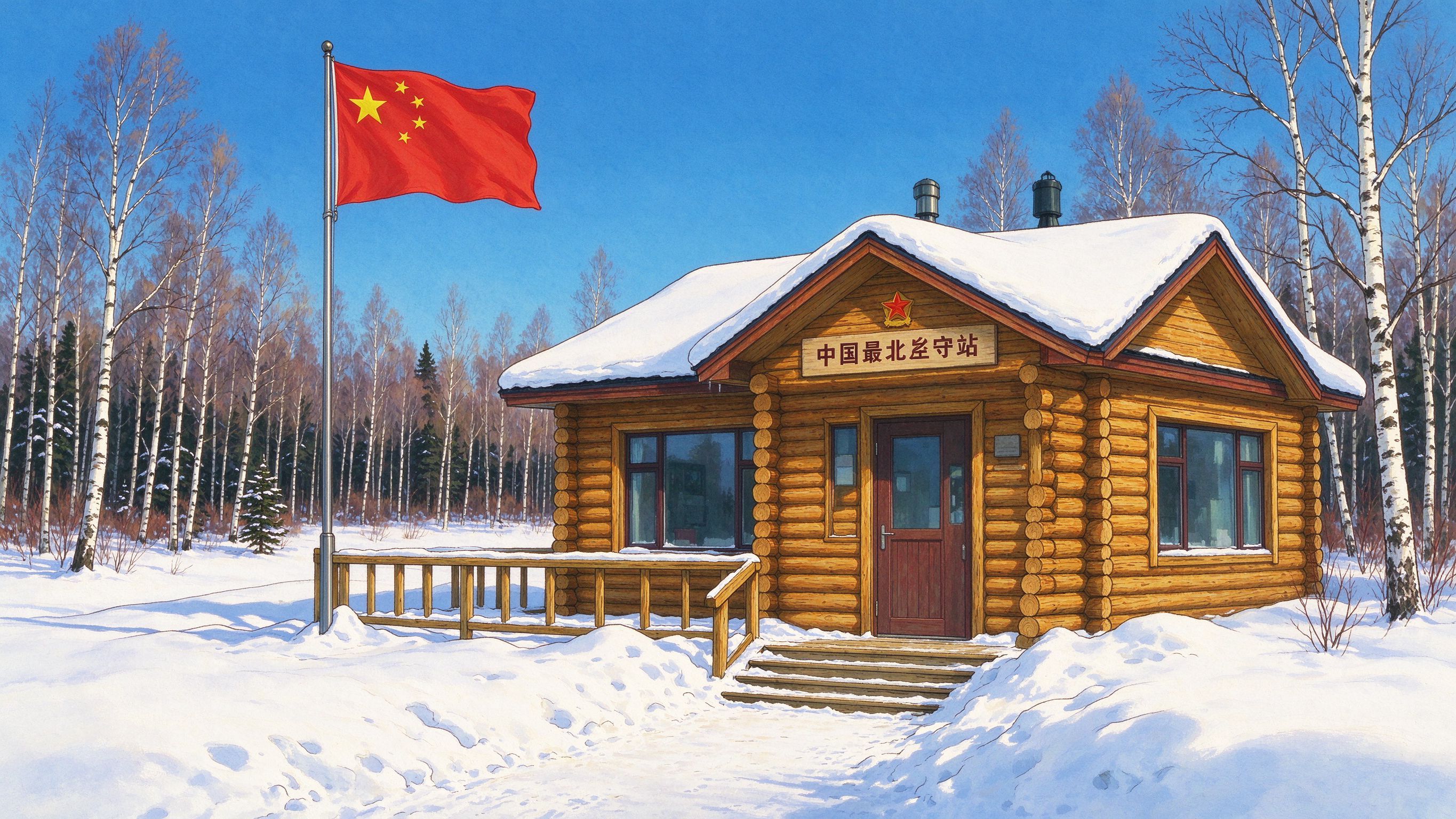 漠河北极村最北哨所