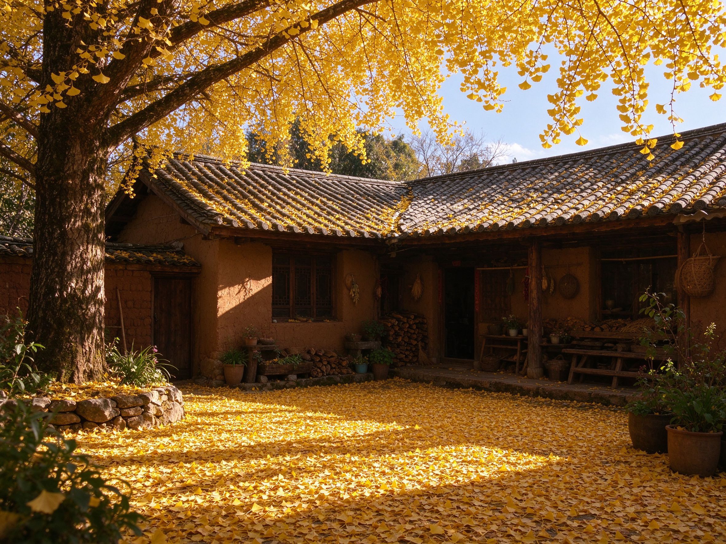 腾冲银杏村金黄小院