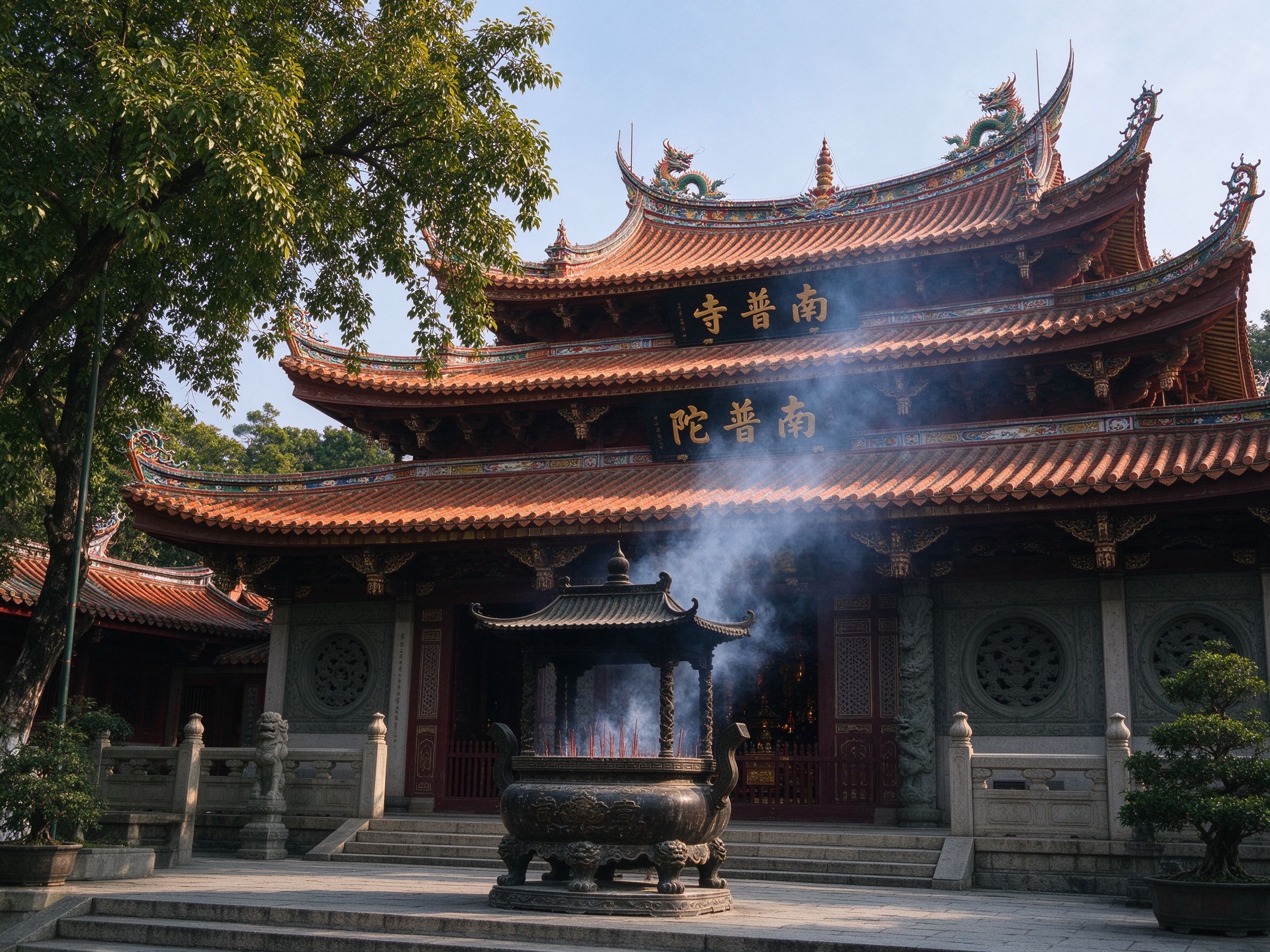 厦门南普陀寺飞檐屋顶