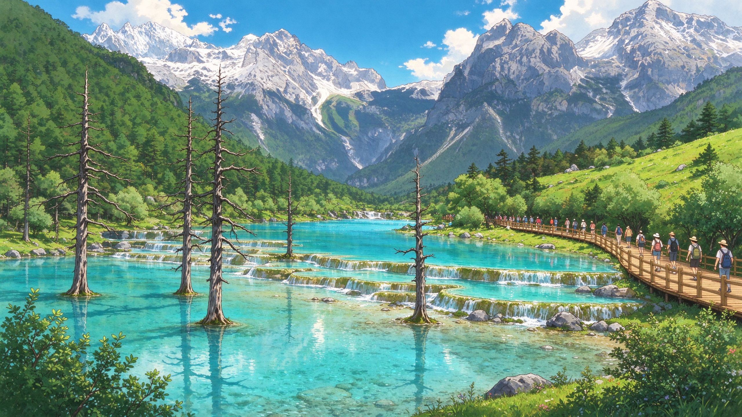 玉龙雪山景区实景