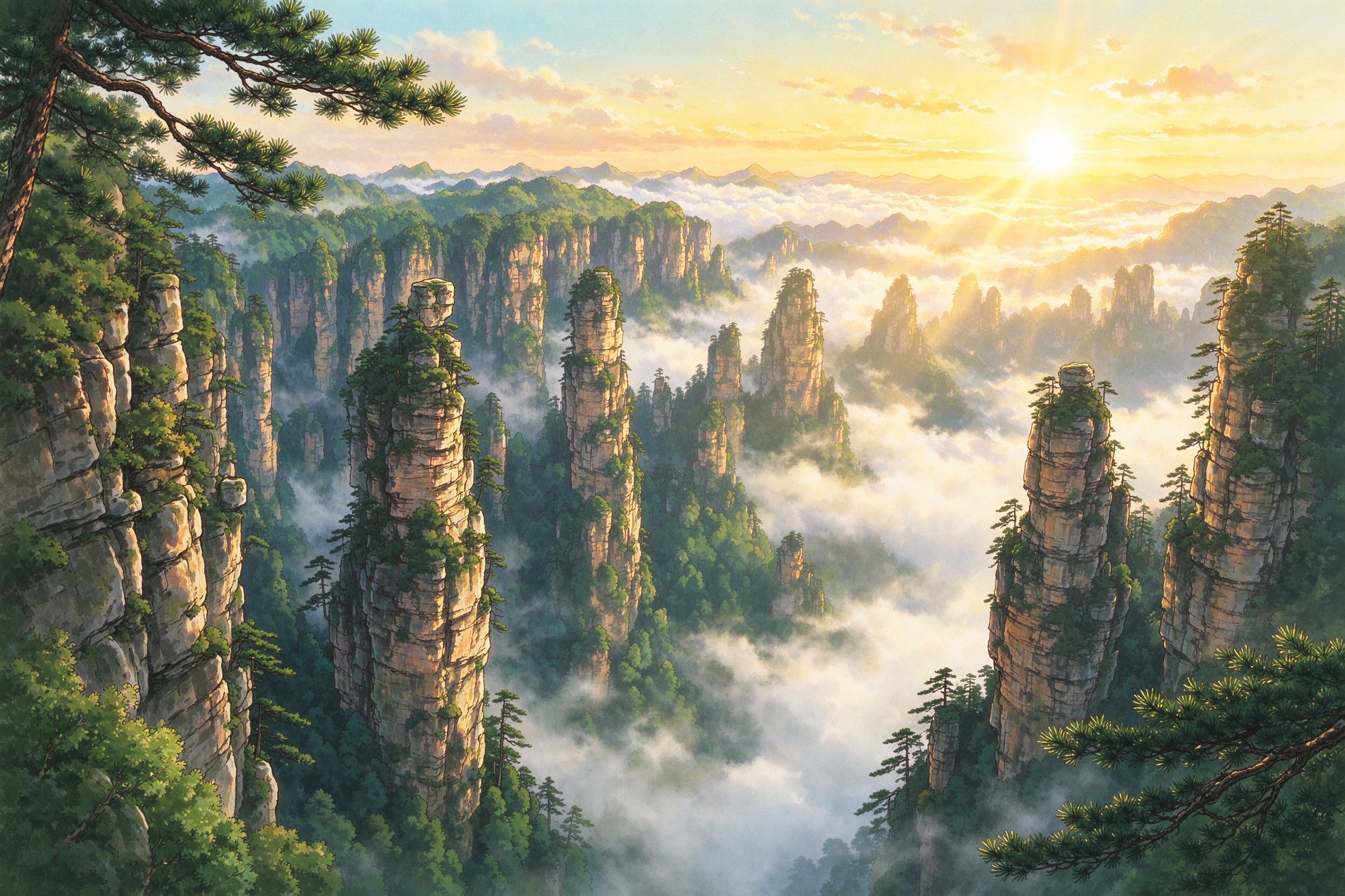 张家界奇峰云海