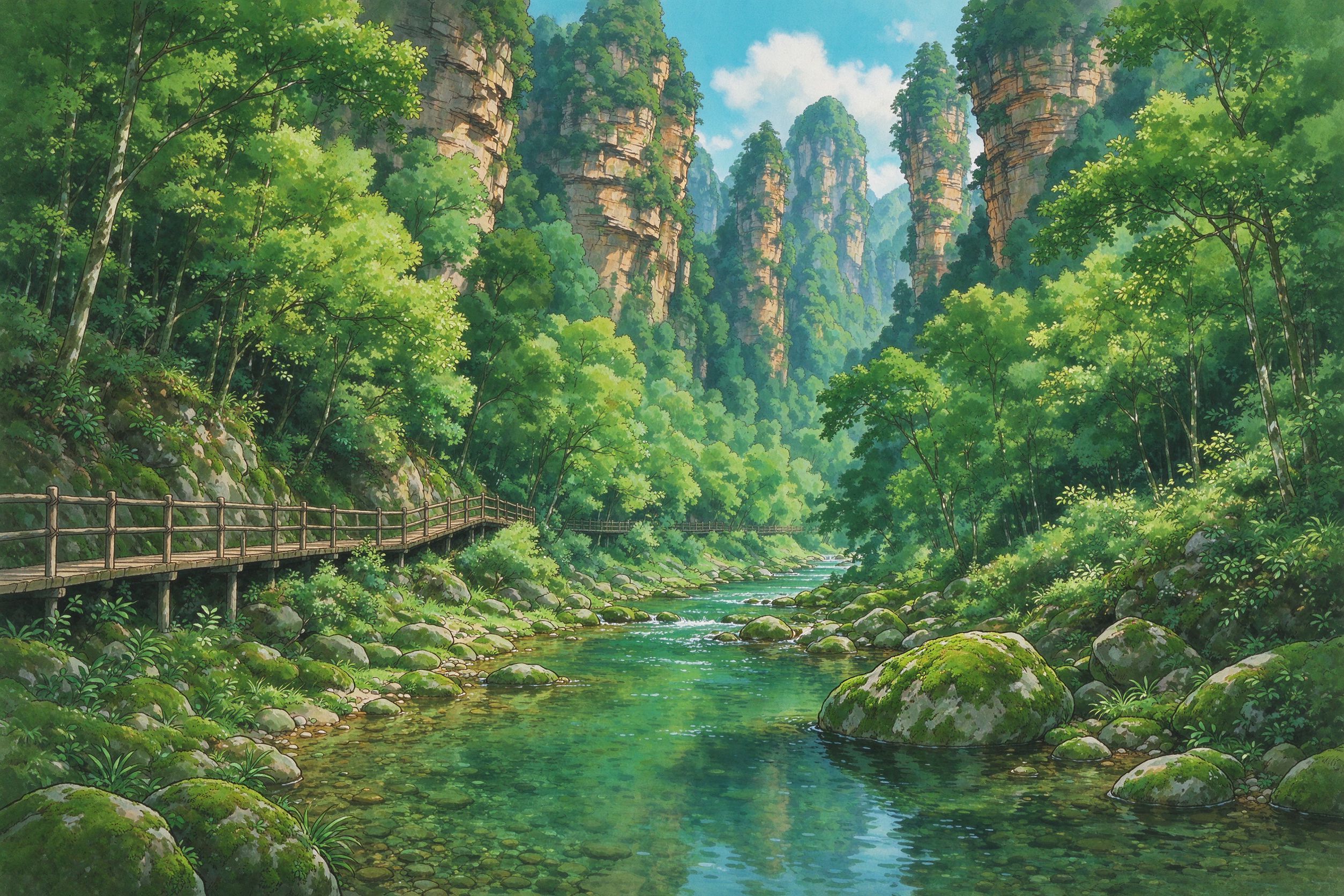 张家界金鞭溪峡谷