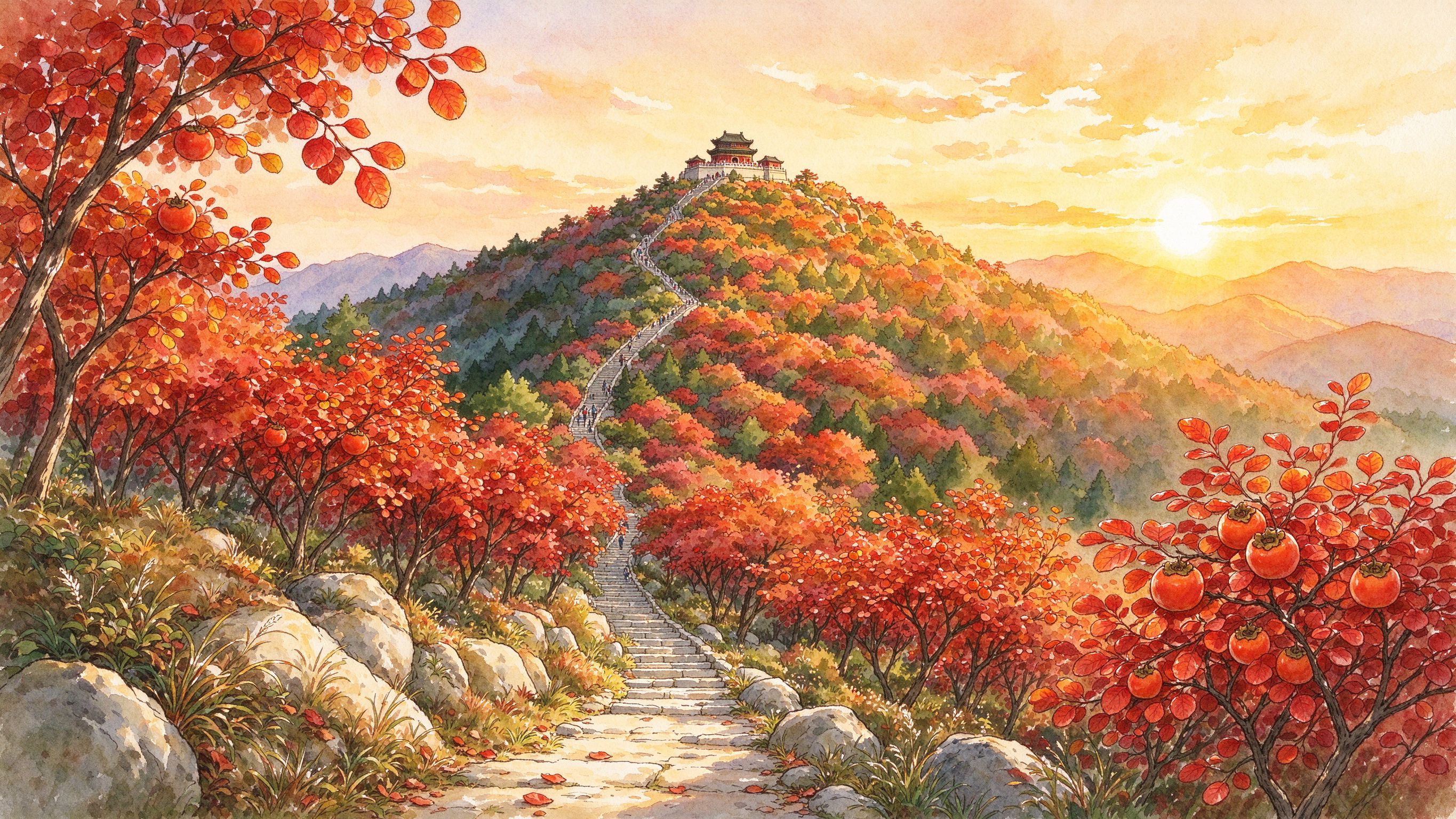 北京香山深秋红叶