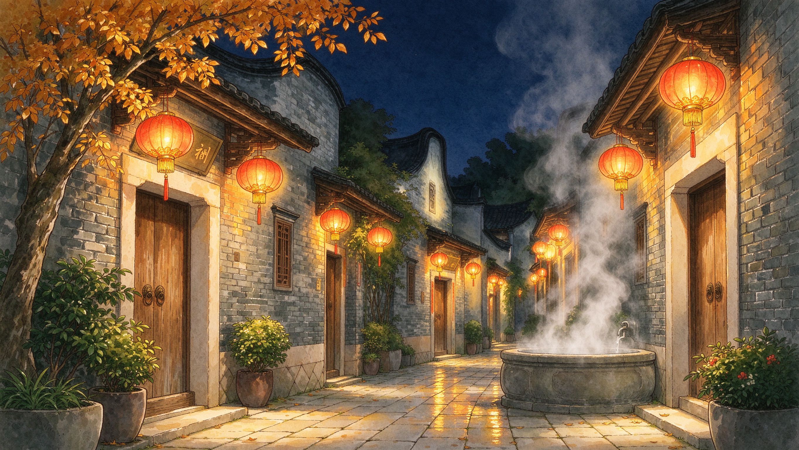 福州三坊七巷秋夜