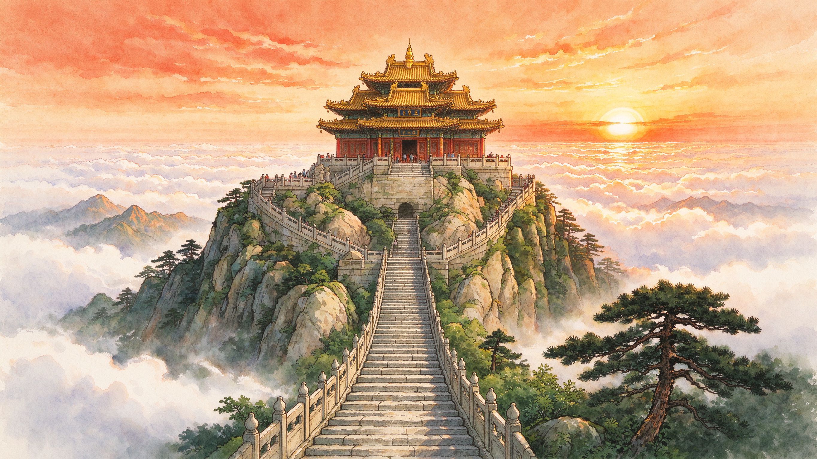 泰山日出云海