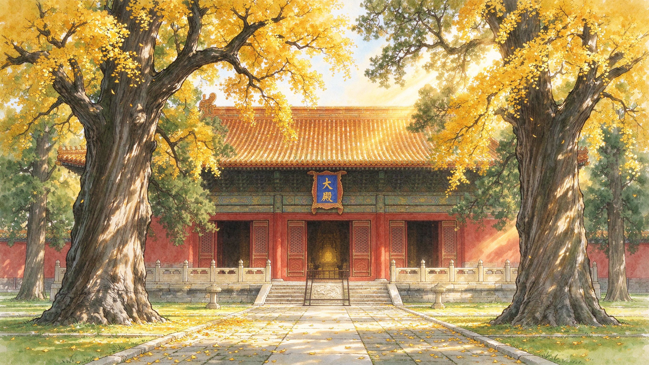 曲阜孔庙深秋