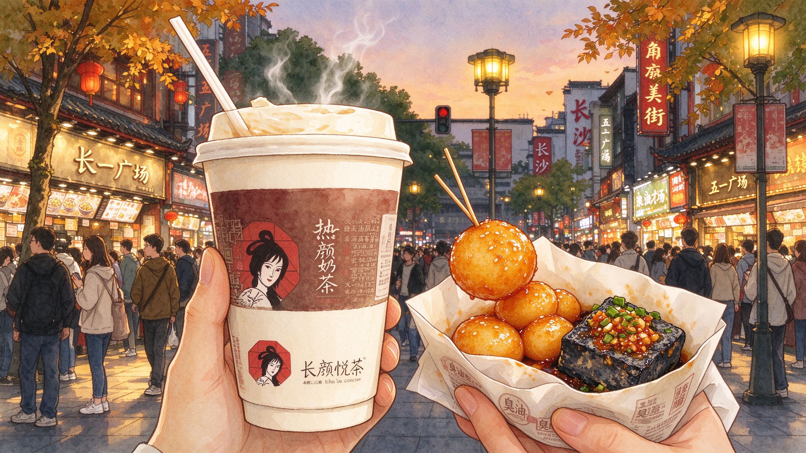长沙美食奶茶小吃