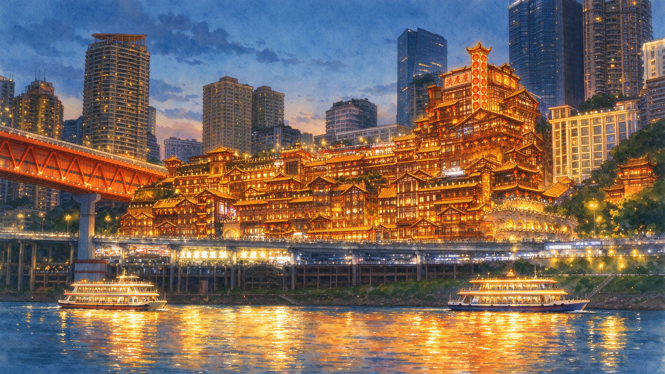 重庆洪崖洞夜景