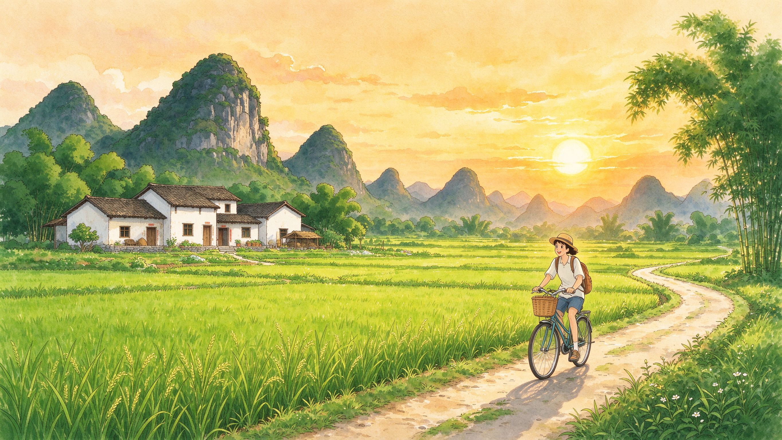 阳朔十里画廊骑行