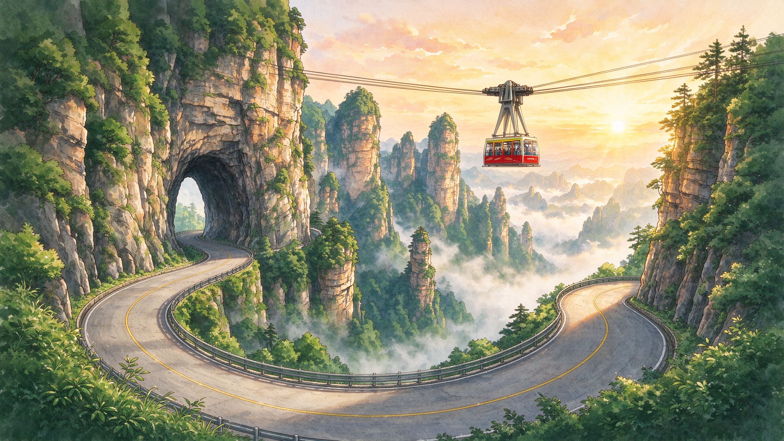 张家界天门山缆车