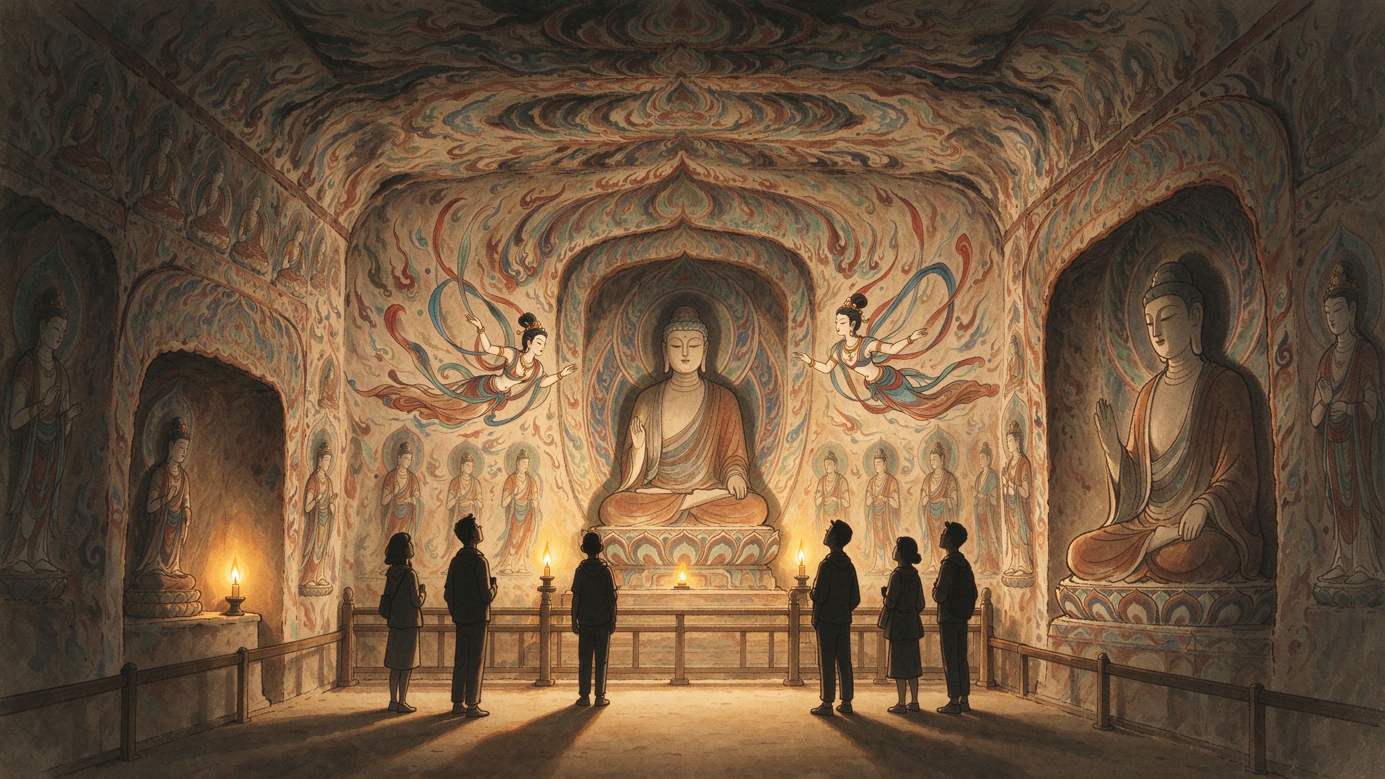 莫高窟洞窟壁画佛像